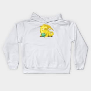 Yellow Dragon d20 Kids Hoodie